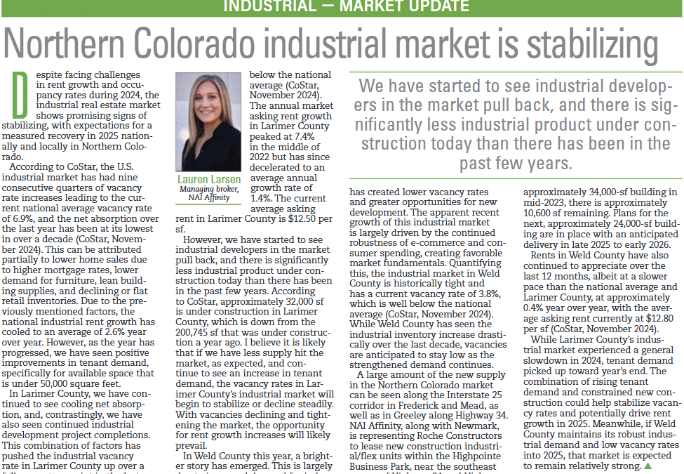 Northern Colorado Industrial Market is Stabilizing